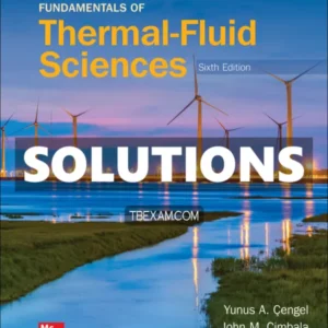 Solutions Manual for Fundamentals of Thermal Fluid Sciences 6th Edition Cengel